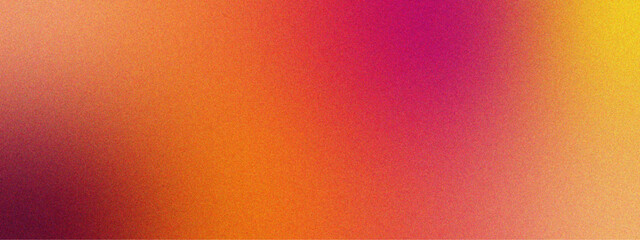 Poster - Vibrant Warm Colors Gradient Deep Red Bright Orange. Red tones gradient background with grainy texture. Peach colors mixture gradient, business background for banner or presentation