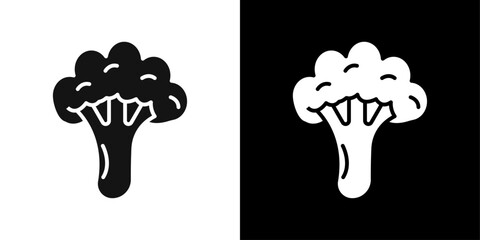 Canvas Print - Broccoli icon logo set vector