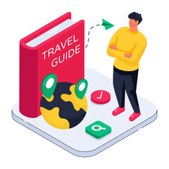 Poster - Modern design illustration of travel guide 


