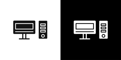 Computer Technology icon logo set vector