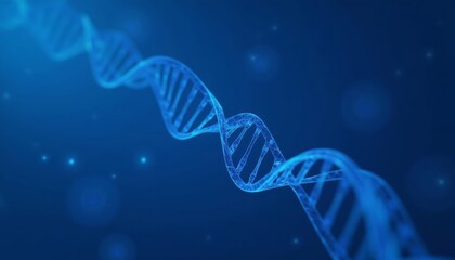 Wall Mural - exploring the blueprint of life dna sequence in a digital galaxy