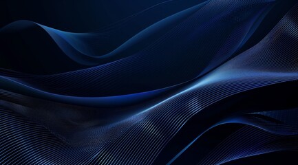 Poster - A stunning abstract background featuring beautiful blue waves, ideal for a variety of digital media and design projects