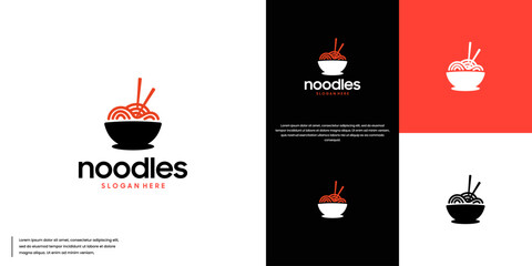 restaurant menu, Asian food, fast food, logo design template.