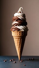 Wall Mural - Chocolate Cone Ice-cream