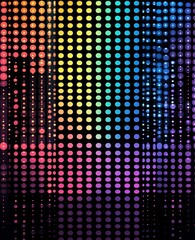 Poster - Abstract colorful neon geometric shapes with psychedelic color scheme