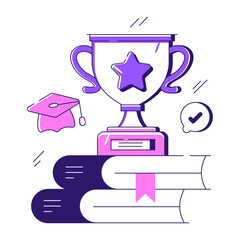 Sticker - Modern design illustration of academic award

