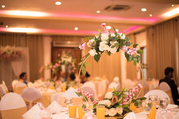 Wall Mural - Beautiful Floral decos on table