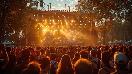 Sziget Festival in Budapest, Hungary. Festival-goers: Music lovers from all over the world converge at Sziget, united by their passion for music and their desire to experience something unique.  