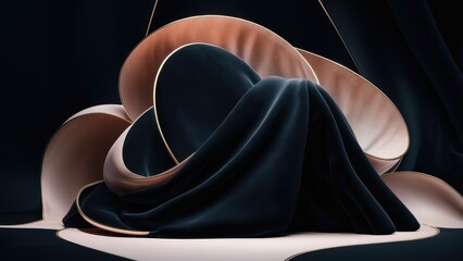 Poster - Elegant black backdrop for graphic design and artwork composition