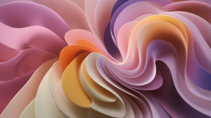 Poster - Abstract Blurry Color Gradient Background  Soft Pastel Shades in Pink Purple Yellow and Orange for Backgrounds Digital Art and Design Use