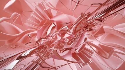 Poster - Light Pink Abstract Background