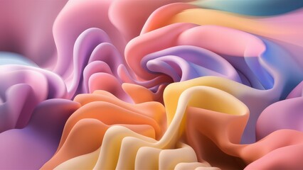 Poster - Abstract Blurry Color Gradient Background  Soft Pastel Shades in Pink Purple Yellow and Orange for Backgrounds Digital Art and Design Use