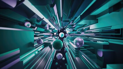 Poster - Stunning 3D Abstract Background Illustration