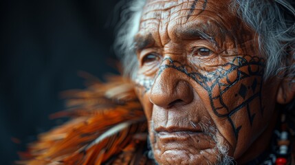 Wall Mural - International Day of the World's Indigenous Peoples. Maori people