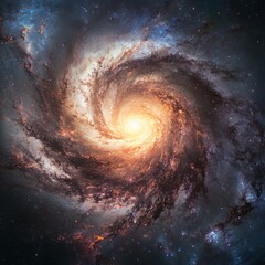 Wall Mural - in deep space, a spiral galaxy of incredible beauty