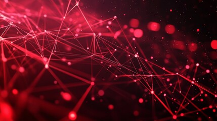 Poster - Molecular structure and communication. Network connection structure. Big data digital background. 3D rendering of abstract polygonal space.