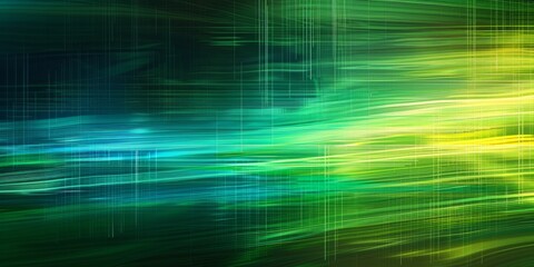 Poster - A vibrant and captivating abstract background that showcases dynamic light waves in a variety of cool colors