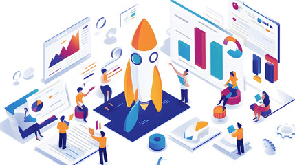 Wall Mural - public relations strategy featuring press releases and media outreach tools: an illustration highlig