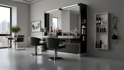 modern beauty parlour interior