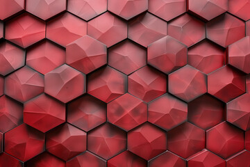 hexagonal red pattern background