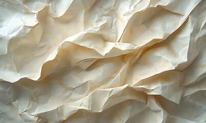Poster - Background of Crinkled Paper with Visible Texture and Soft Shadows