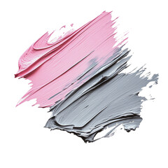 Wall Mural - PNG Pink and gray paint strokes on white background