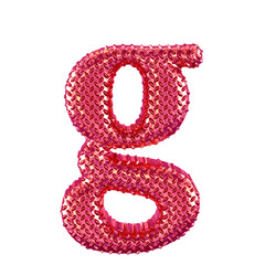 Sticker - Pink ribbed symbol. letter g