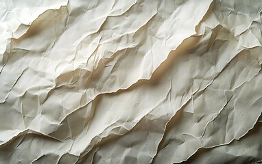 Poster - Background of Textured Handmade Paper with Visible Fibers and Rough Edges