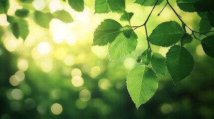 Poster - Background of Soft Bokeh Lights in a Forest with Warm Sunlight