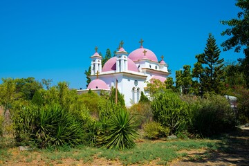 Wall Mural - Church of the Holy Apostles in Capernaum, Israel