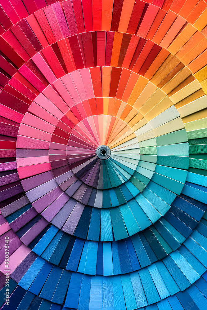 Comprehensive Digital Color Wheel Illustration Demonstrating Complete ...