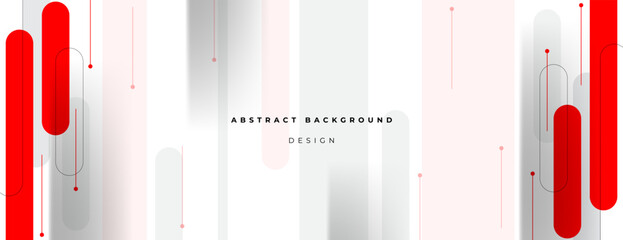 Wall Mural - red rounded banner background with copy space. great for business poster, corporate banner, technology presentation, journal report.