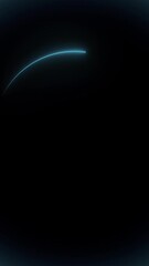 Poster - Neon rings. Abstract background with animation of rotation circles with light rays and glow. Animation of seamless loop. Blue rings
