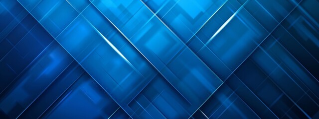 Wall Mural -  A blue abstract background with diagonal patterns, one at the bottom edge