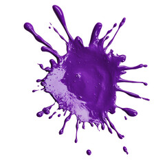 Wall Mural - PNG Purple paint splash on a white background