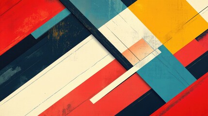 Aufkleber - Modern abstract line paper background with bold, geometric lines and a high-contrast color scheme, perfect for dynamic and contemporary designs