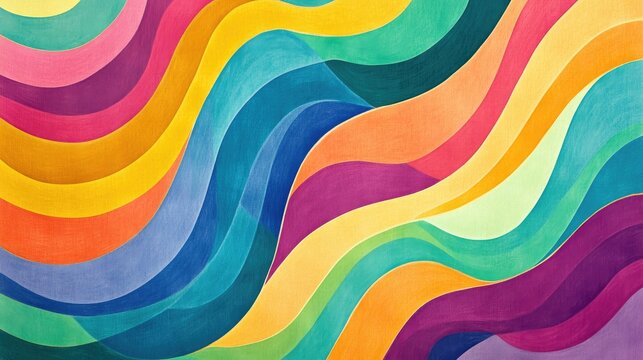 Playful abstract line paper background featuring colorful, curving lines and a whimsical pattern, ideal for fun and engaging designs