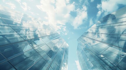 Poster - The sky is blue and the clouds are white