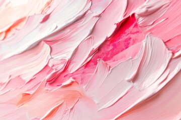 Poster - Soft swirling pastels blend together, creating a dreamy abstract artwork with thick layers of textured paint, evoking a calm and serene atmosphere
