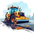 © JONATAS - Road Surface Compaction and Paving: Equipment Operation, Sidewalk Construction, Design Illustratio