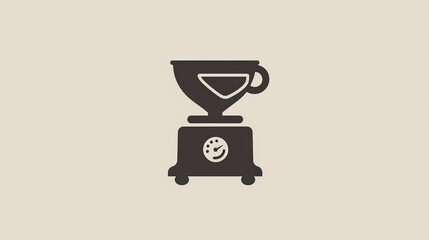 Wall Mural - A coffee scale icon, representing precise coffee brewing measurements.