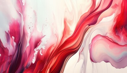 Poster - Abstract Red Swirls
