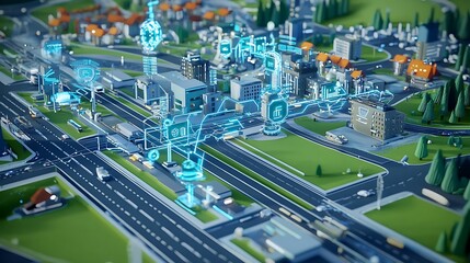 Poster - a futuristic autonomous city management system with digital infrastructure monitoring and ai-driven 