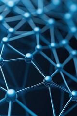 Poster - Abstract futuristic network background with interconnected nodes and lines representing connectivity and technology advancements in a digital world.