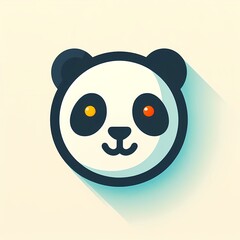 Happy panda face illustration, suitable for logos, mascots, and branding for nature conservation organizations