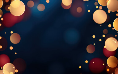 Poster - Abstract festive background with colorful bokeh lights on a dark backdrop, perfect for celebrations and holiday designs.