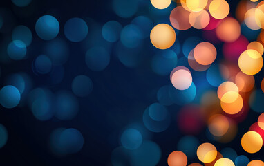 Poster - vibrant bokeh lights in various colors create a stunning, abstract background with a soft focus for 