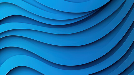 Poster - Abstract blue wave patterns creating a modern, fluid design. Perfect for backgrounds, presentations, and various digital projects.
