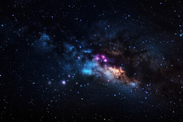 Wall Mural - a stunning view of the galaxy with vibrant colors and countless stars, capturing the vastness and be