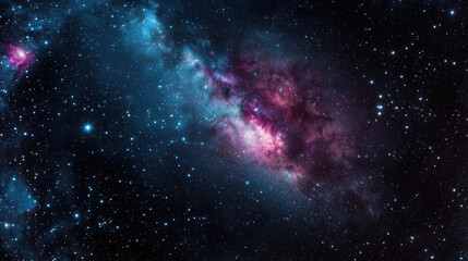 Wall Mural - a breathtaking view of a distant galaxy filled with vibrant nebulae and countless stars, capturing t